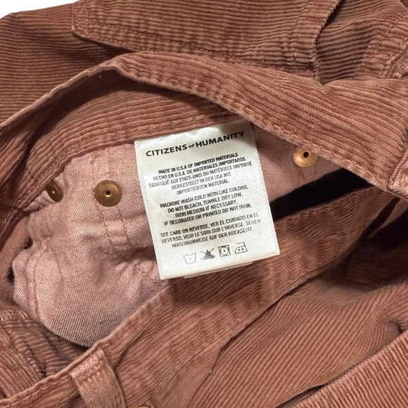 Citizens of Humanity Premium Vintage Dusty Rose Standard Slim Corduroy Pants 32 - Picture 11 of 14